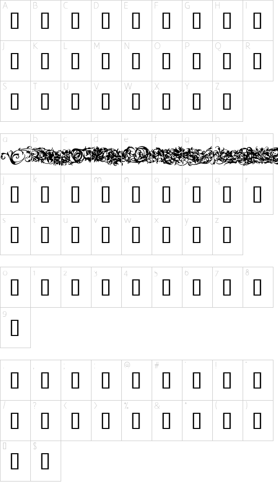 Character map
