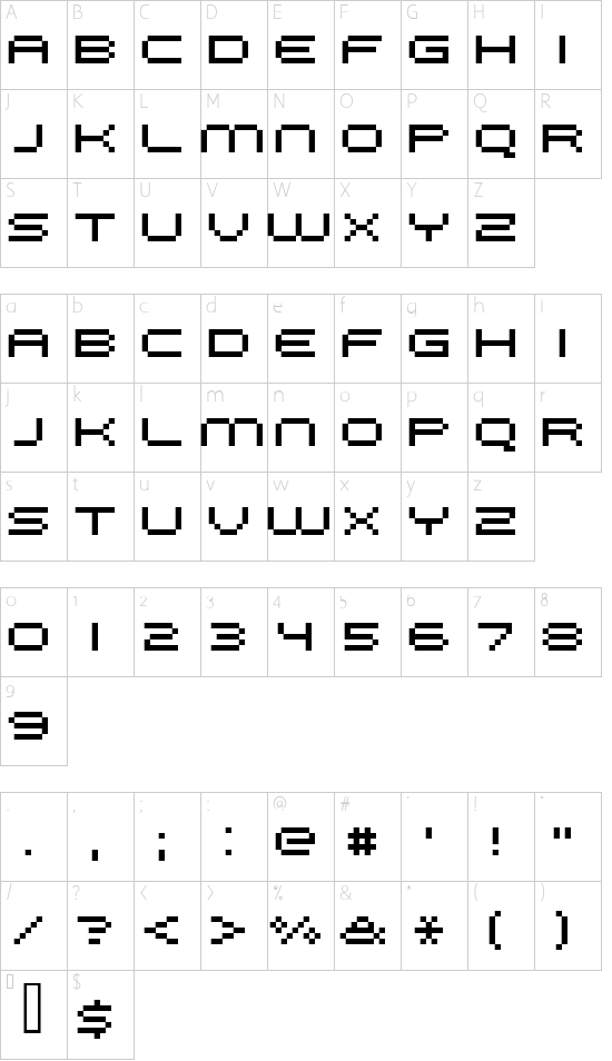 Character map