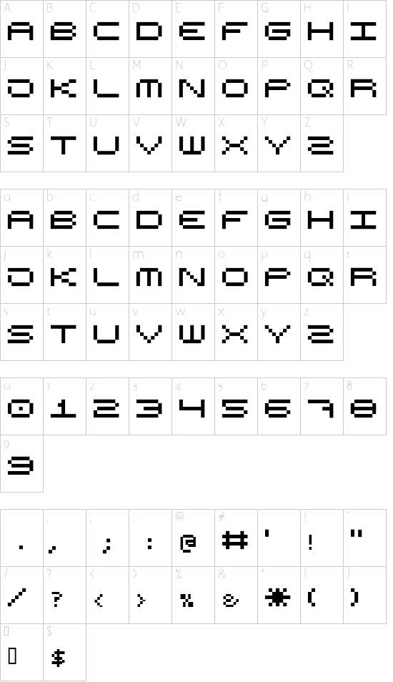 Character map