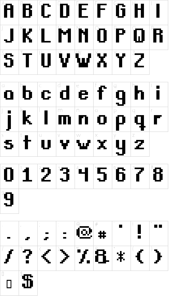 Character map