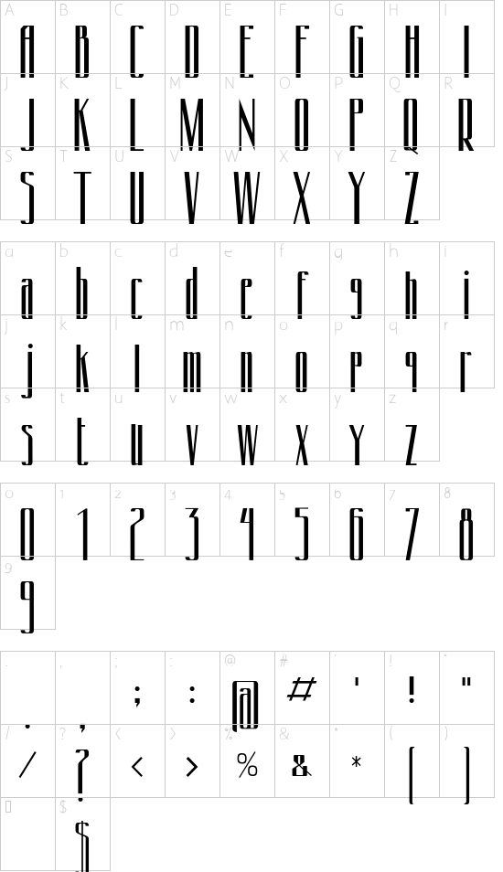 Character map