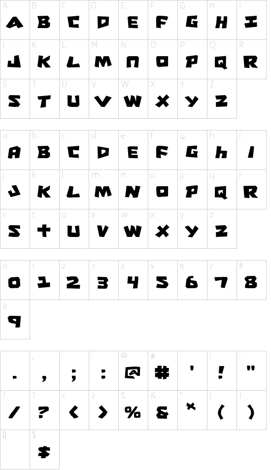 Character map