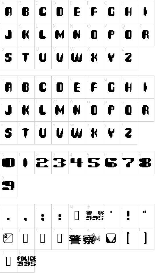 Character map