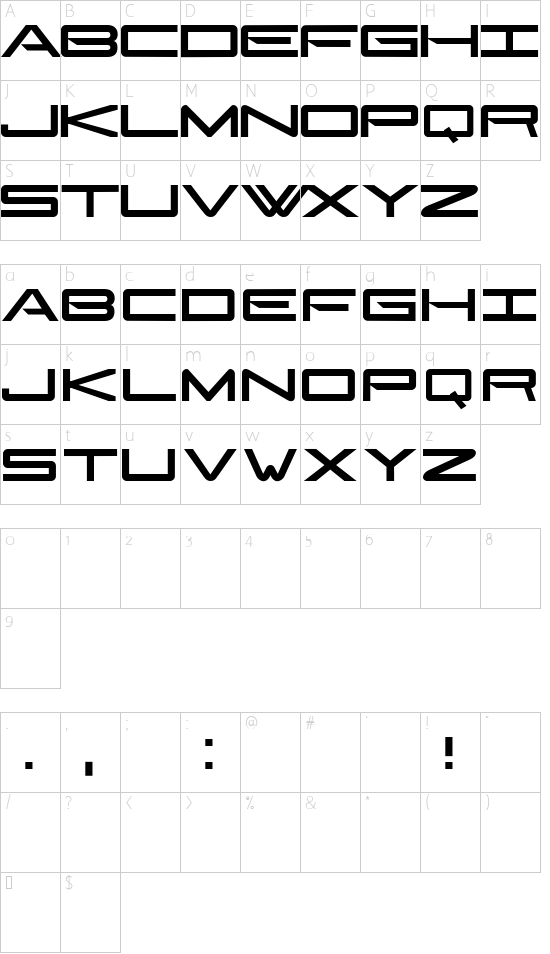 Character map