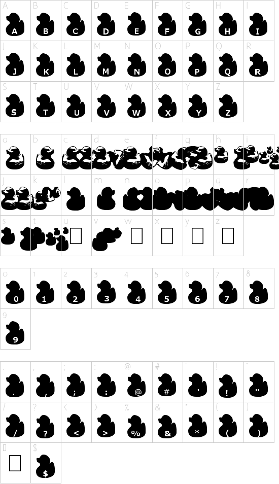Character map