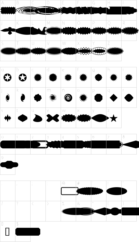 Character map