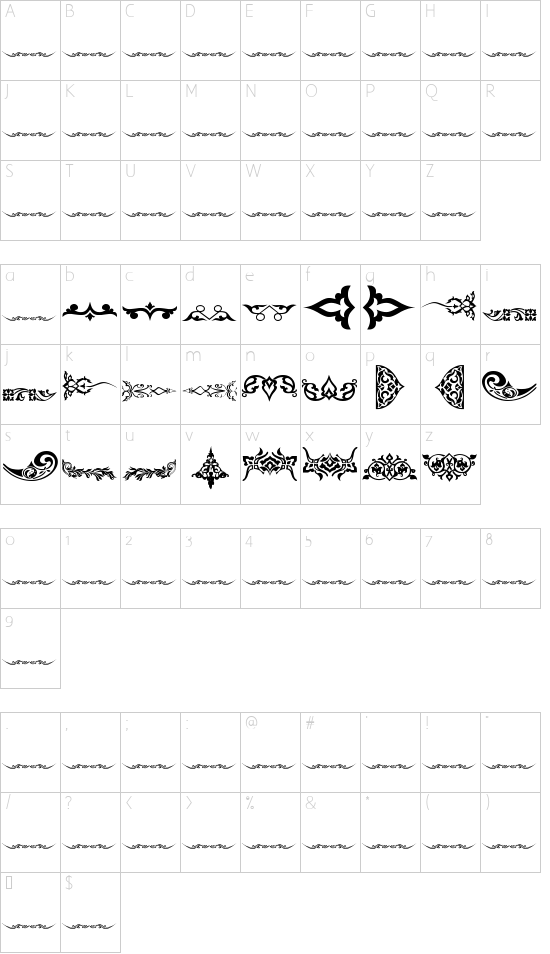 Character map