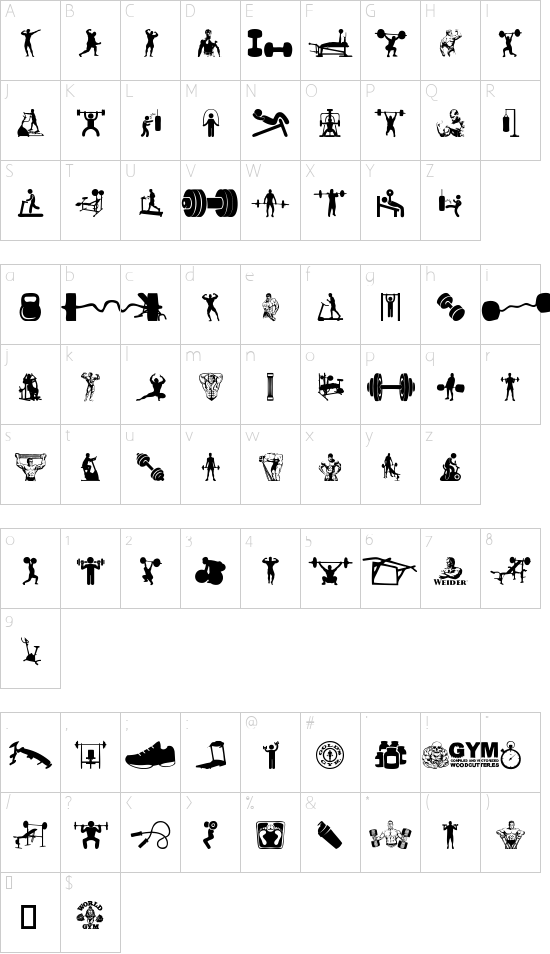 Character map