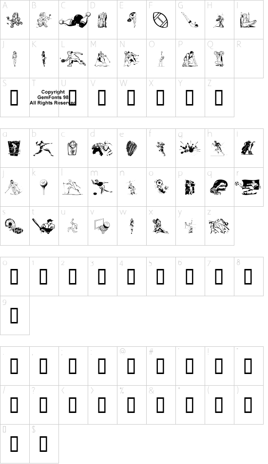 Character map