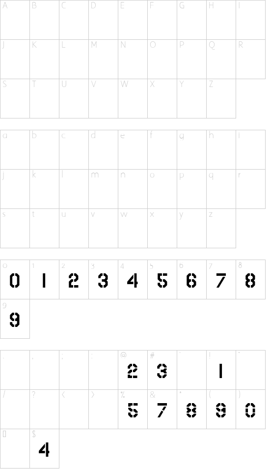 Character map