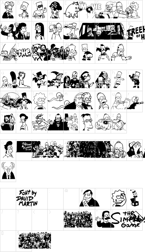Character map