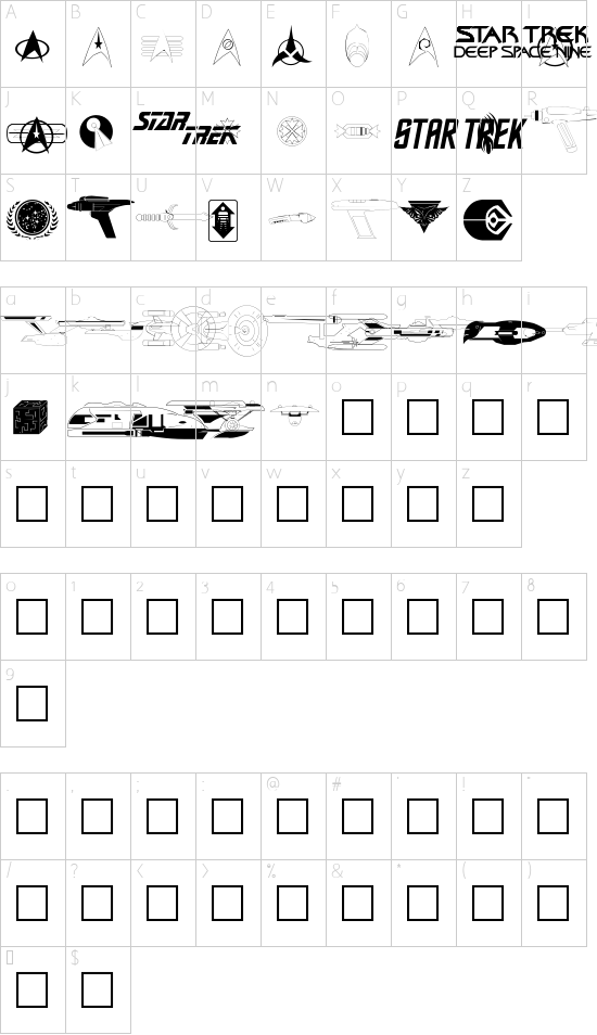 Character map