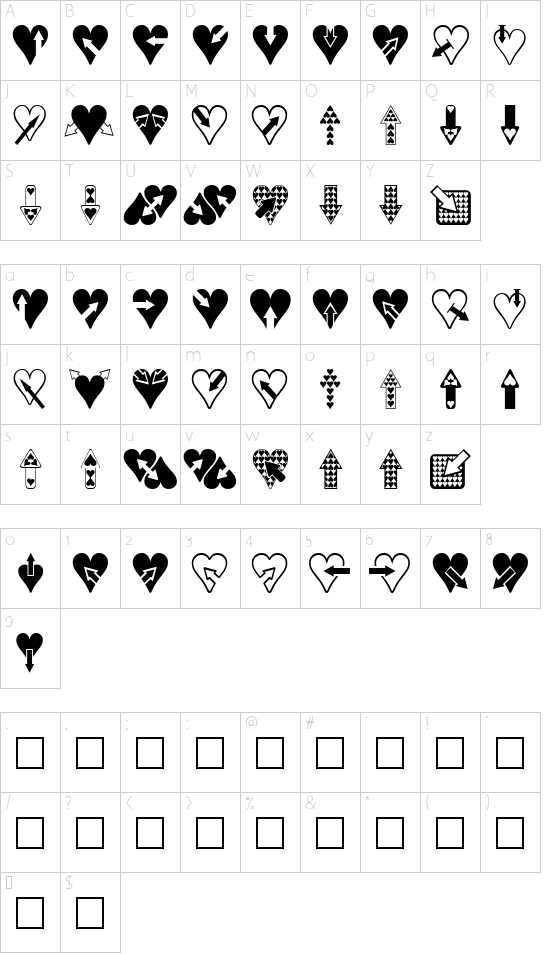 Character map