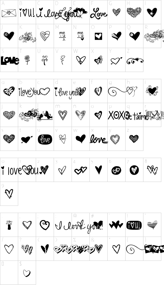 Character map