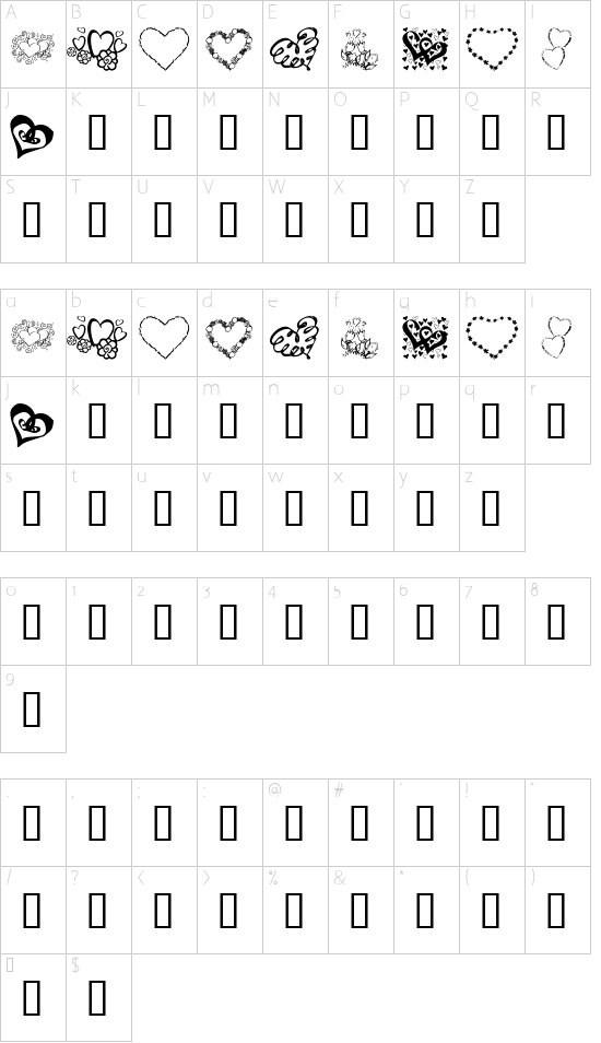Character map