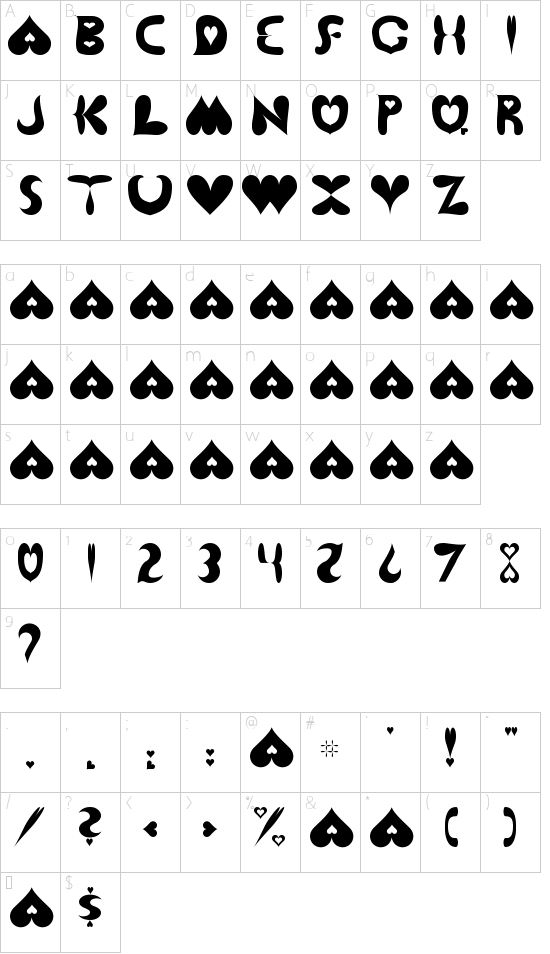 Character map