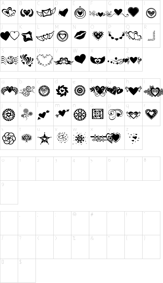 Character map