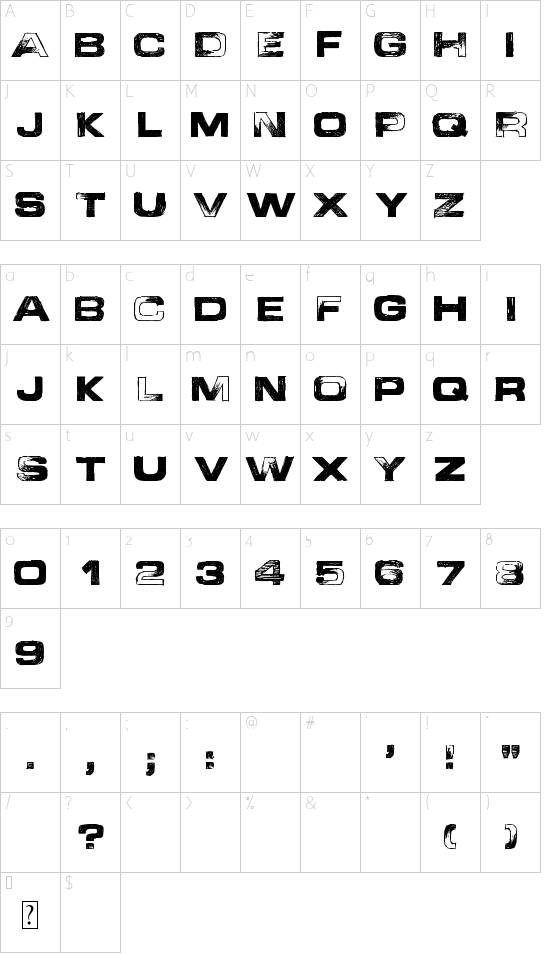 Character map
