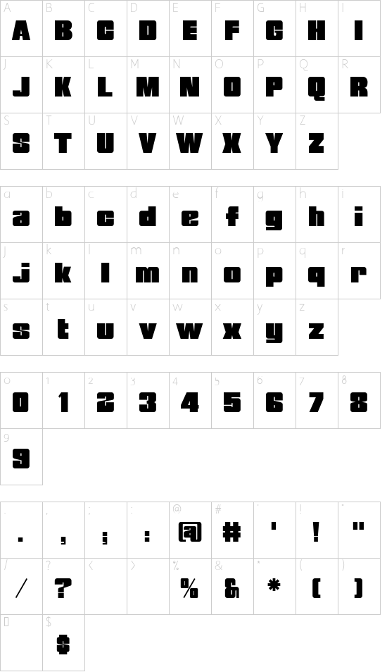 Character map