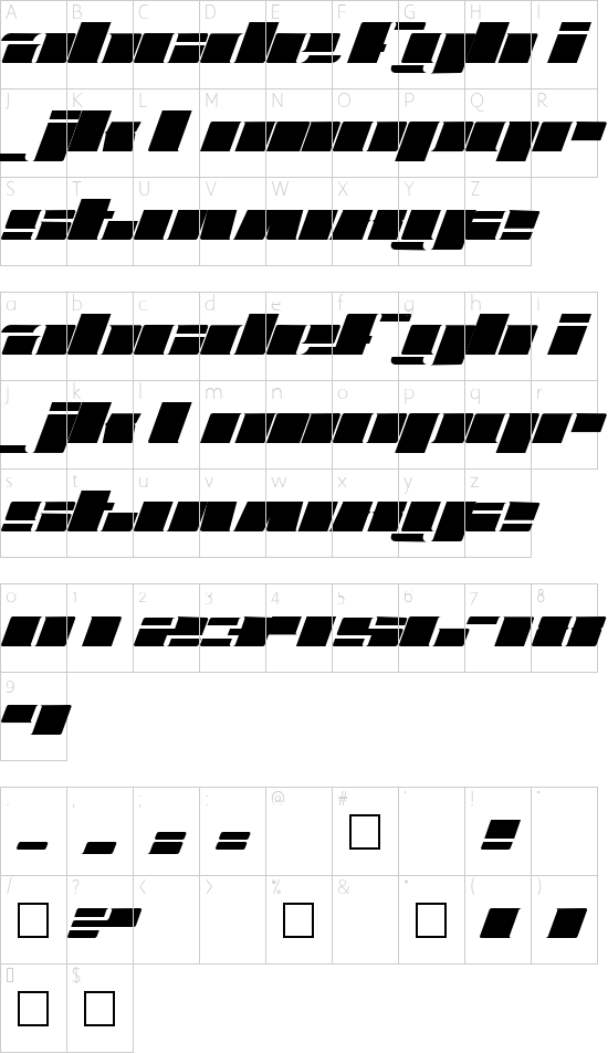 Character map