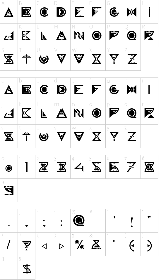Character map