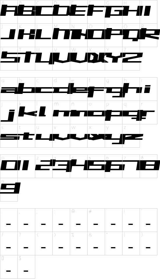 character map