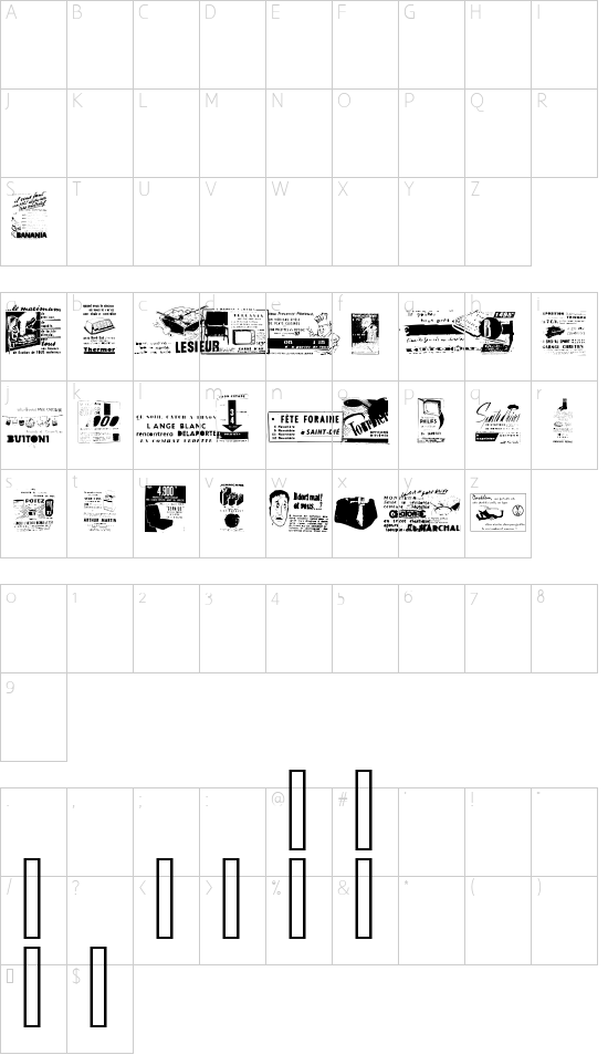 Character map