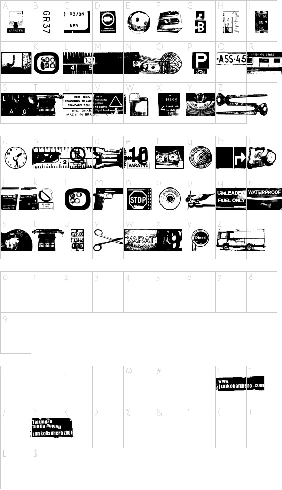 Character map