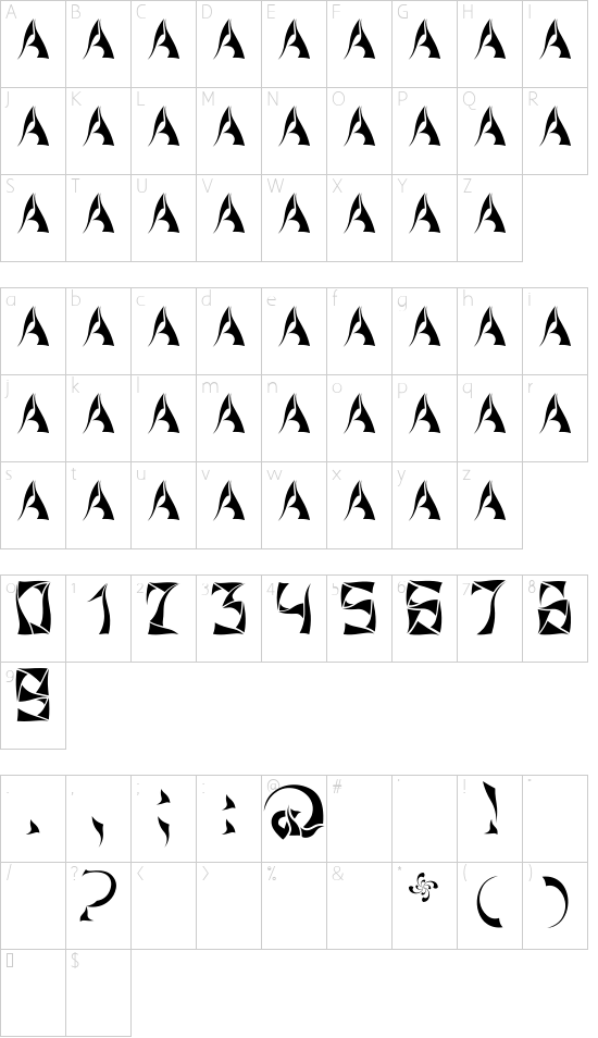 Character map
