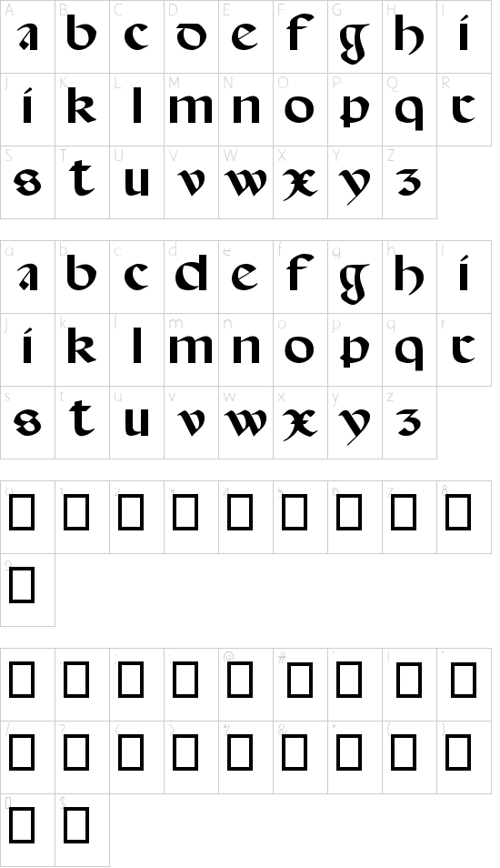 Character map