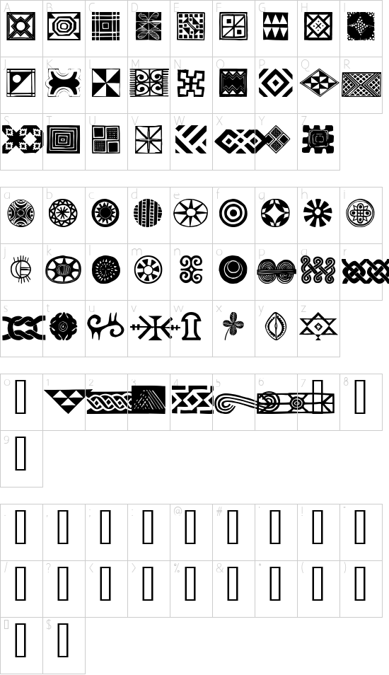 Character map