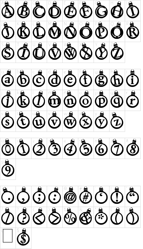 Character map