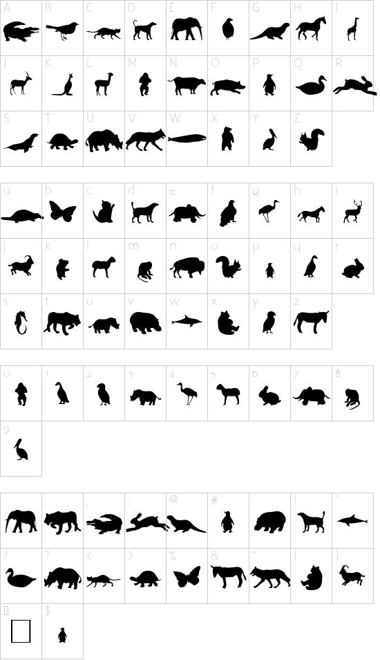 Character map