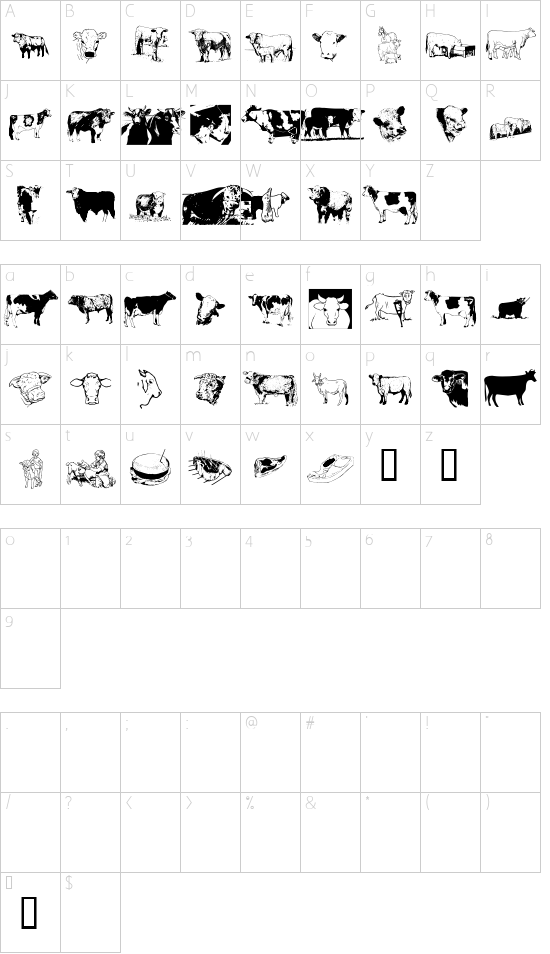 Character map