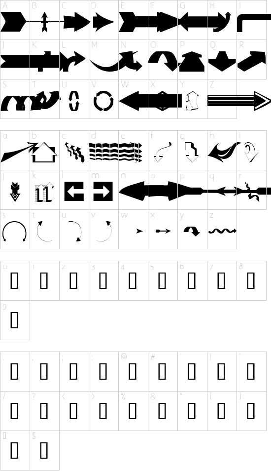 Character map