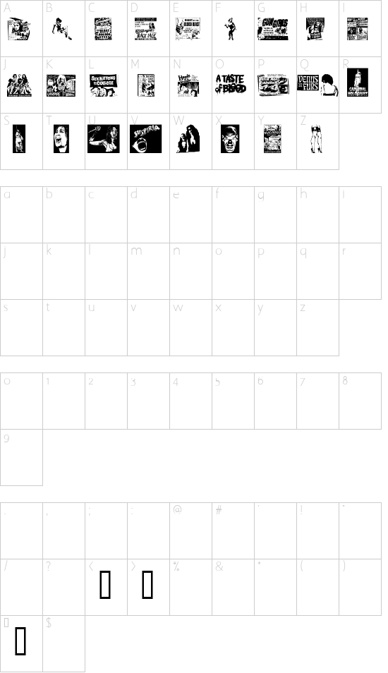 Character map