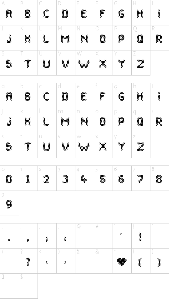 Character map