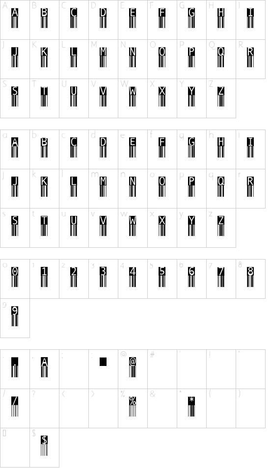 Character map