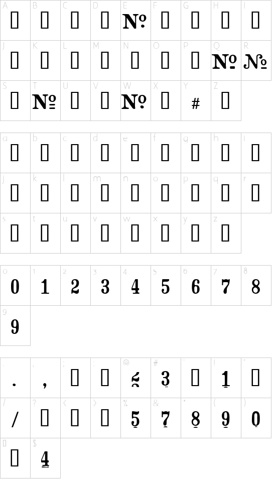 Character map