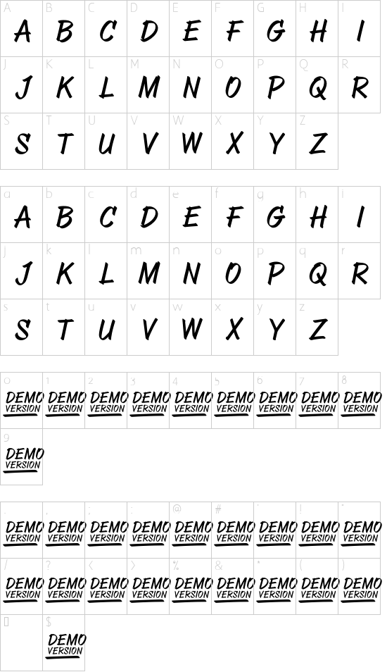 Character map
