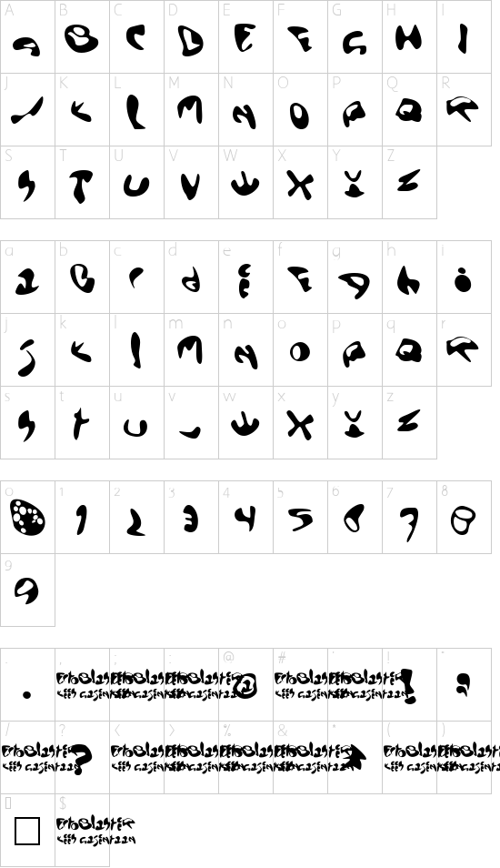Character map