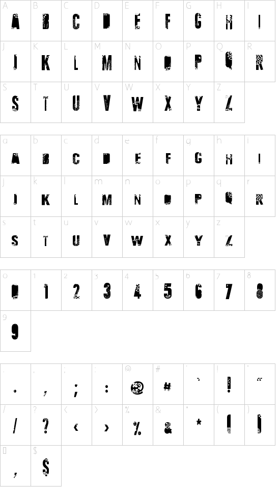 Character map