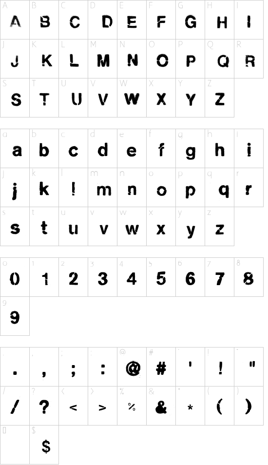 Character map