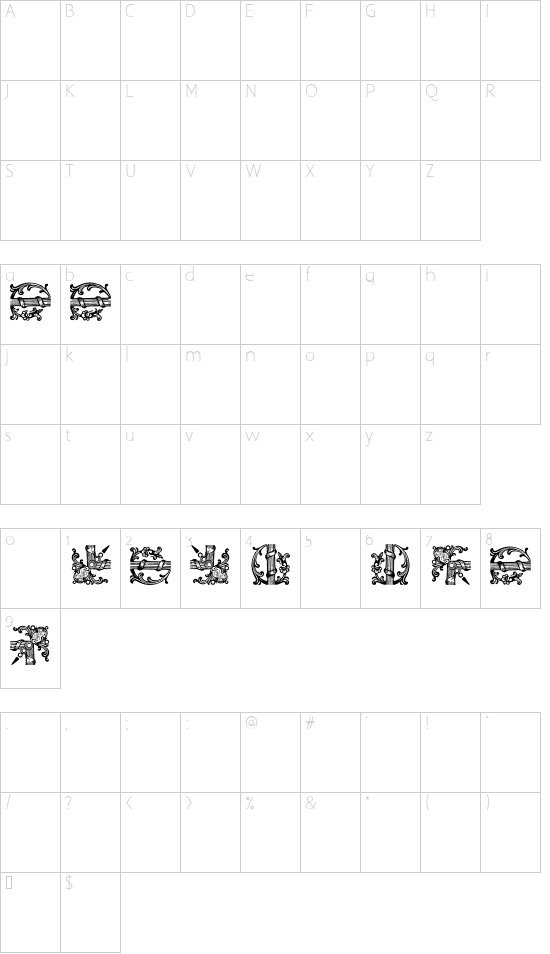 Character map