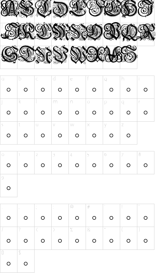 Character map