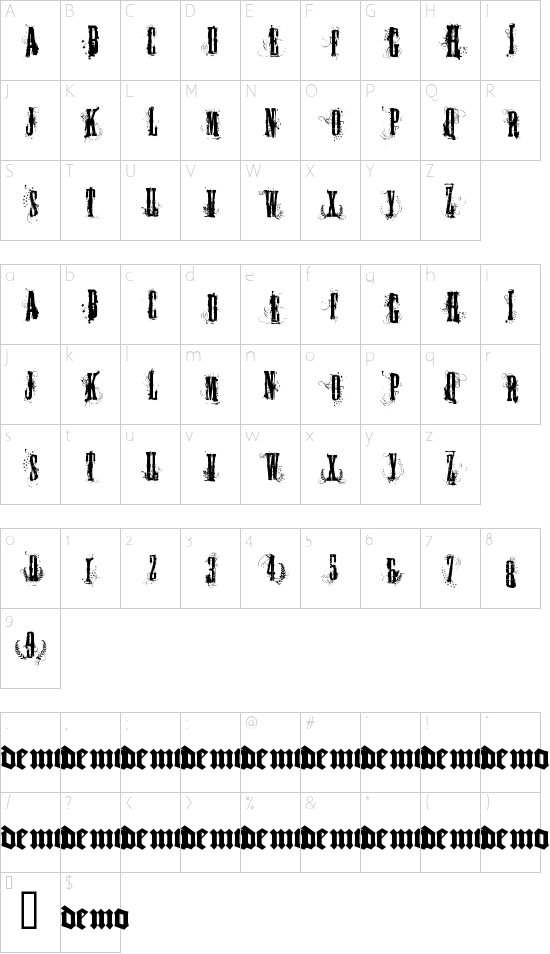 Character map