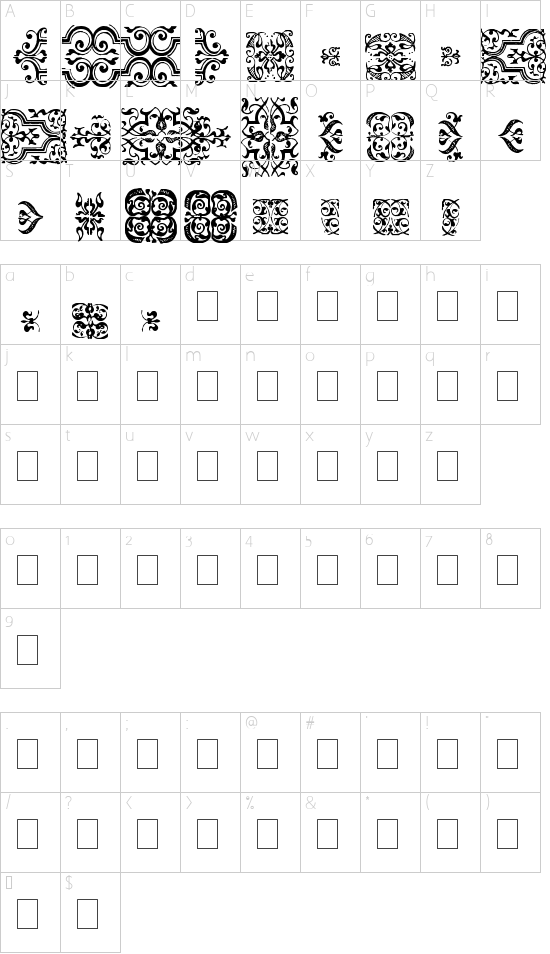 Character map