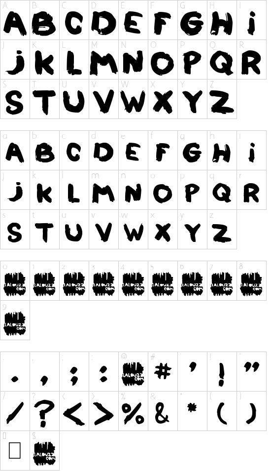Character map