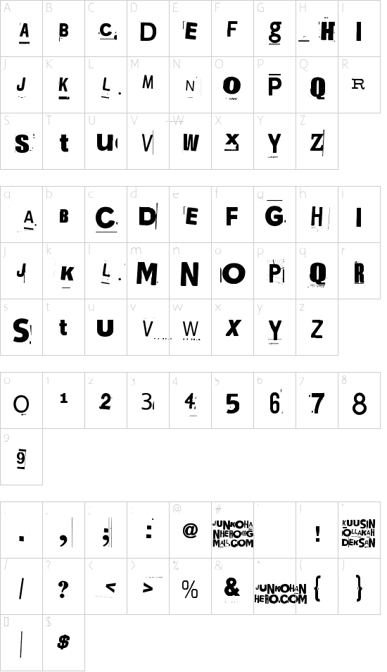 Character map