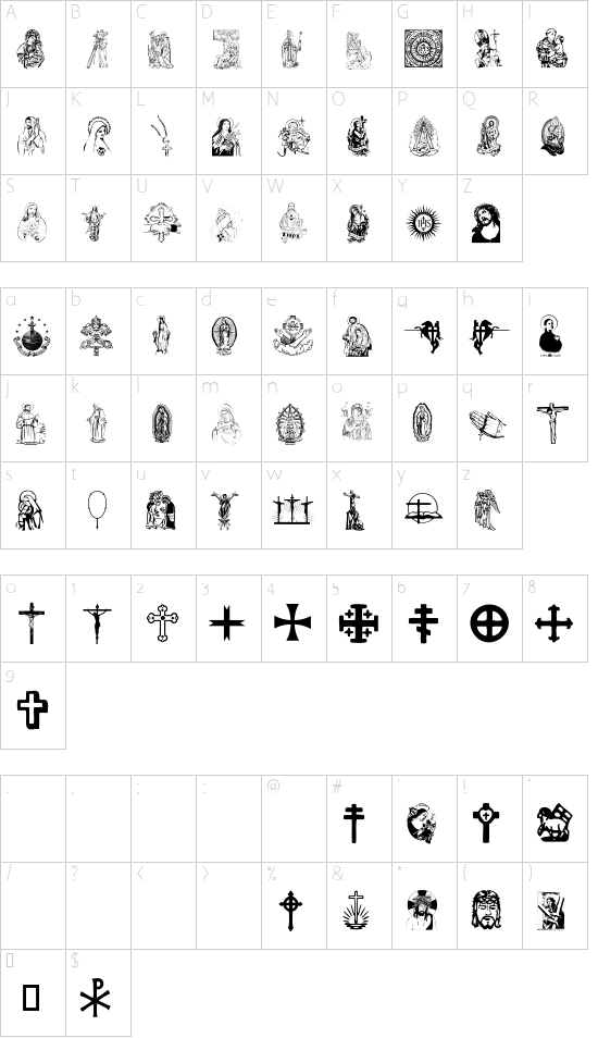 Character map
